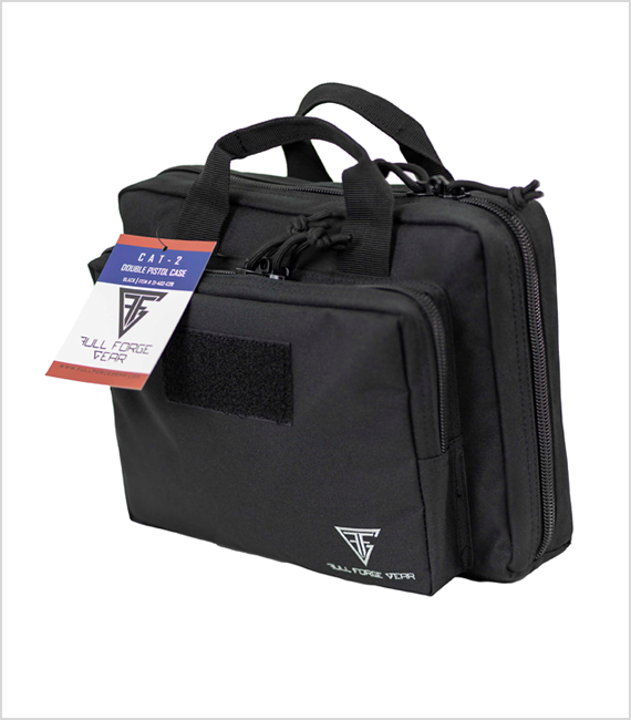 soft-sided double pistol case - black