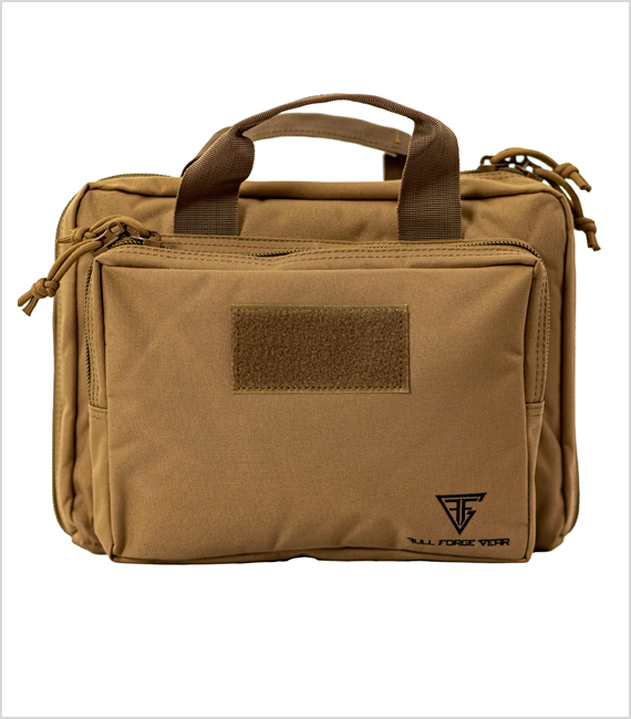 soft-sided double pistol case - tan