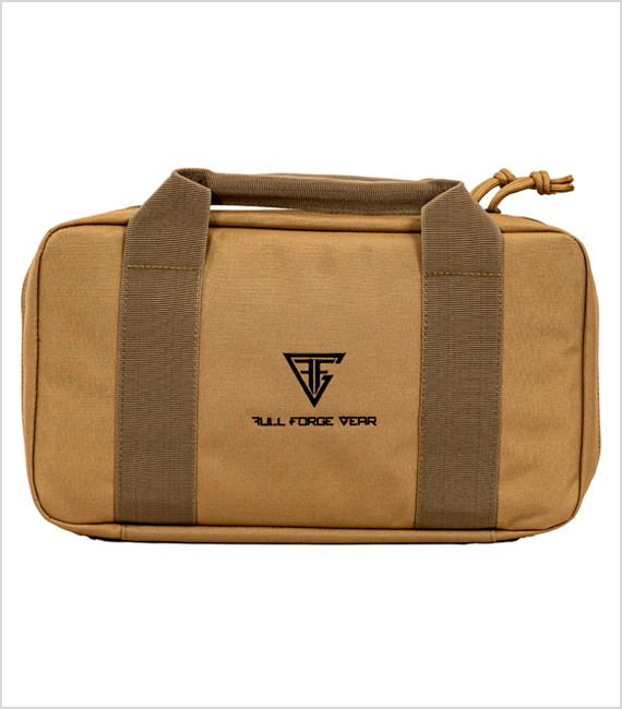 soft-sided single pistol case - tan